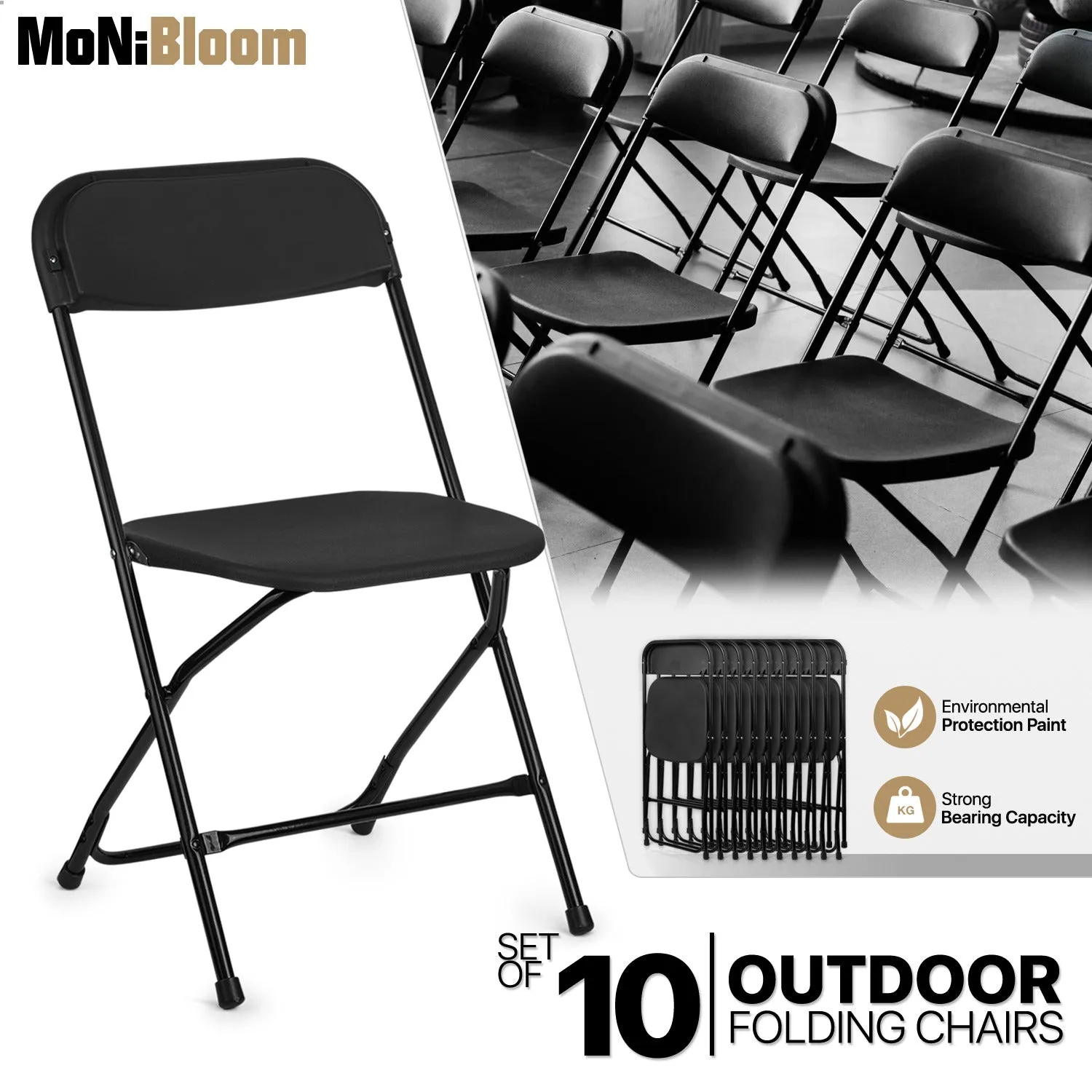 10 Pcs Foldable Chair