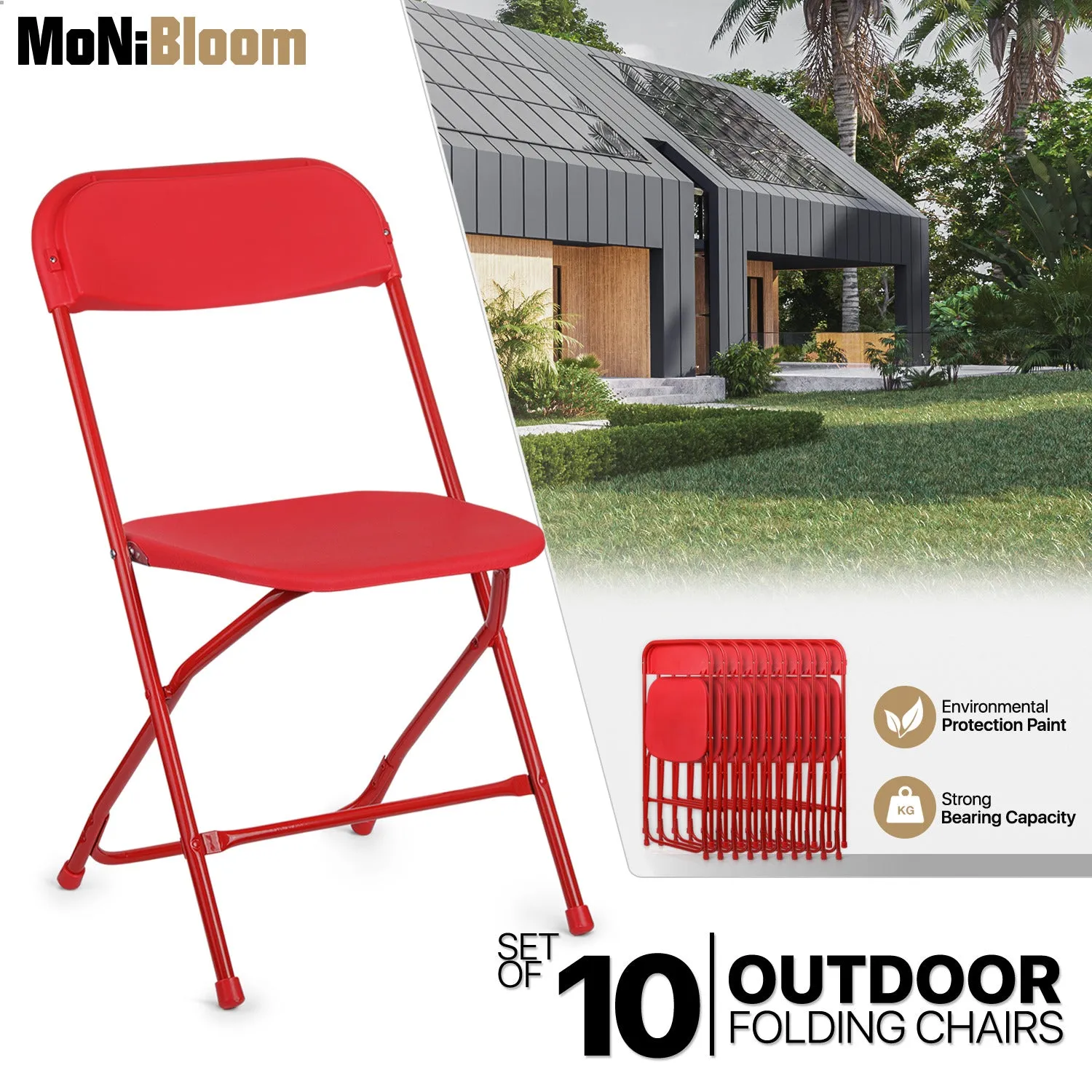 10 Pcs Foldable Chair