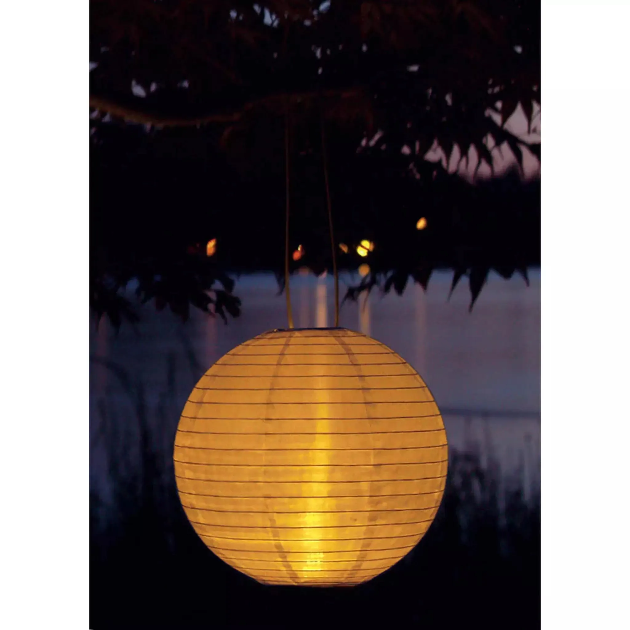 10" Round Solar Lantern