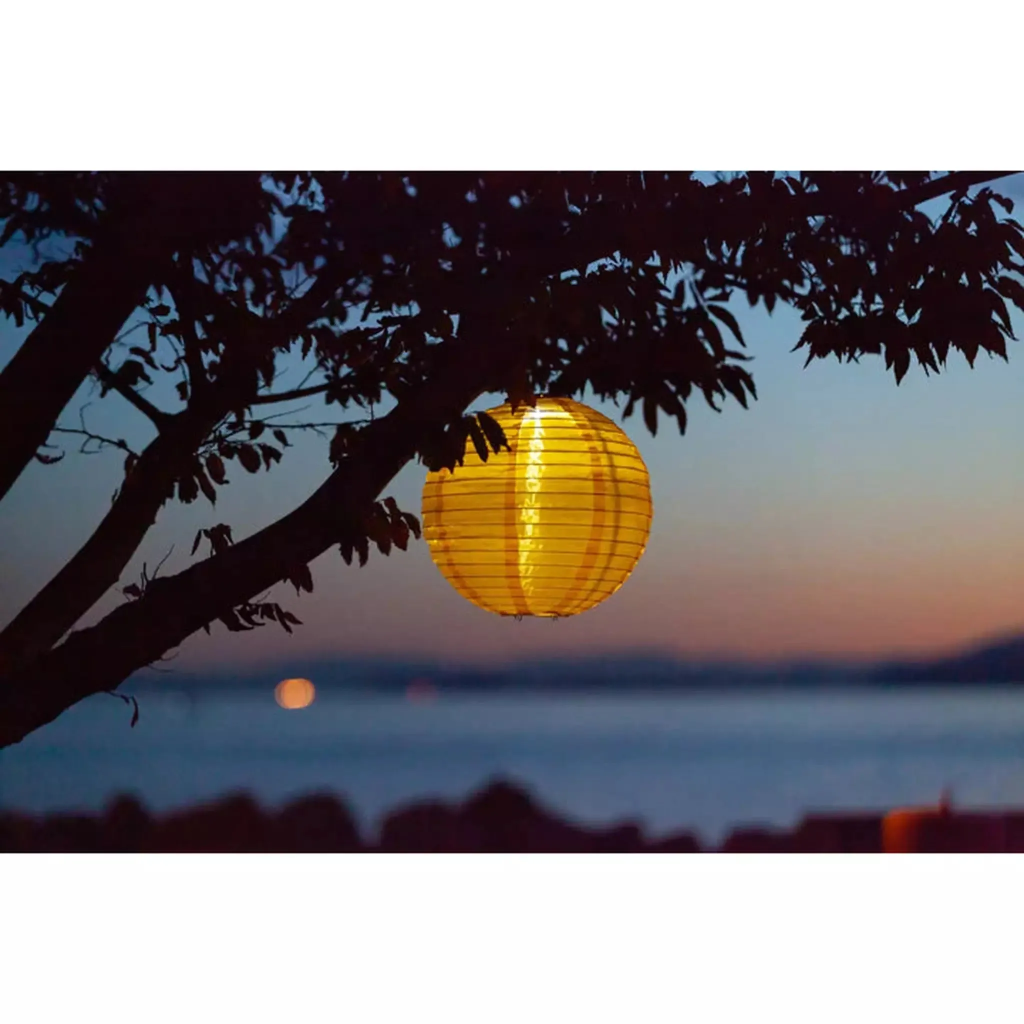 12" Festival Round Solar Lantern