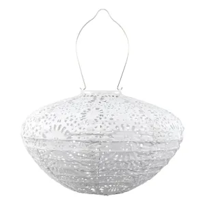 13" Crown Chantilly Lace Solar Lantern