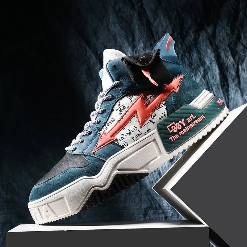 33Y Art the mainstream high top sneakers