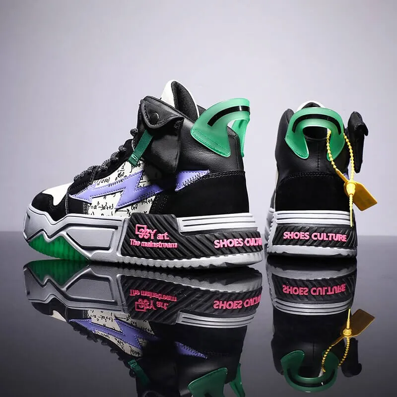 33Y Art the mainstream high top sneakers