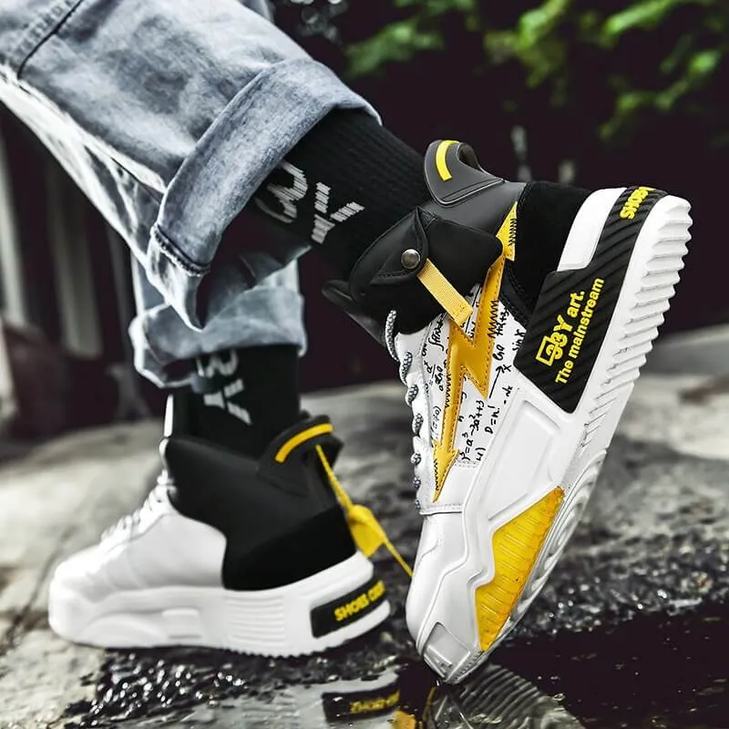 33Y Art the mainstream high top sneakers