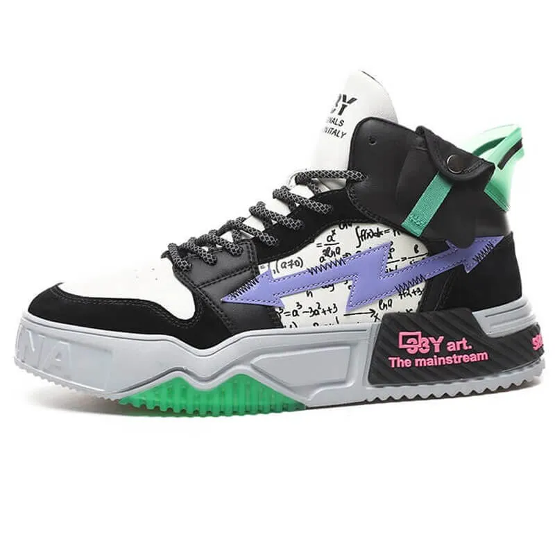 33Y Art the mainstream high top sneakers