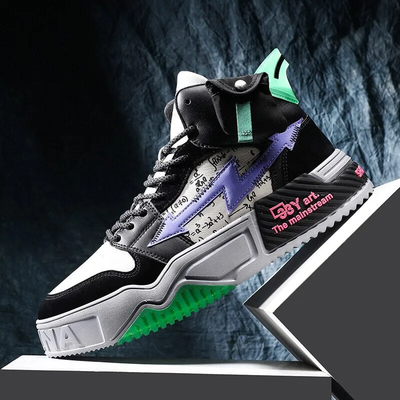 33Y Art the mainstream high top sneakers