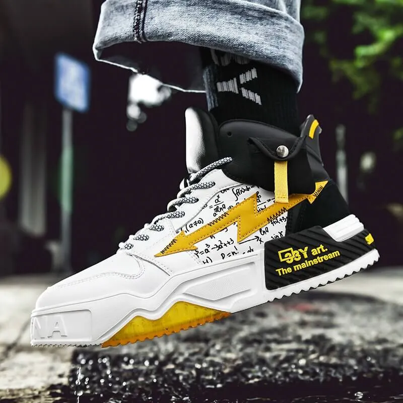 33Y Art the mainstream high top sneakers