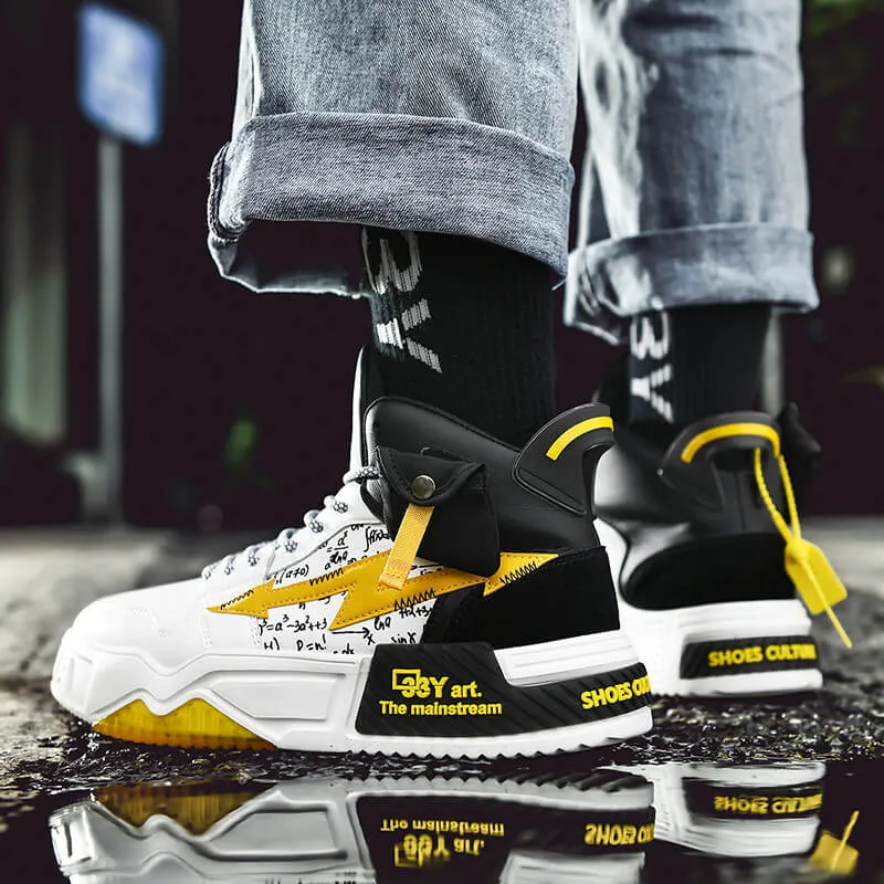 33Y Art the mainstream high top sneakers