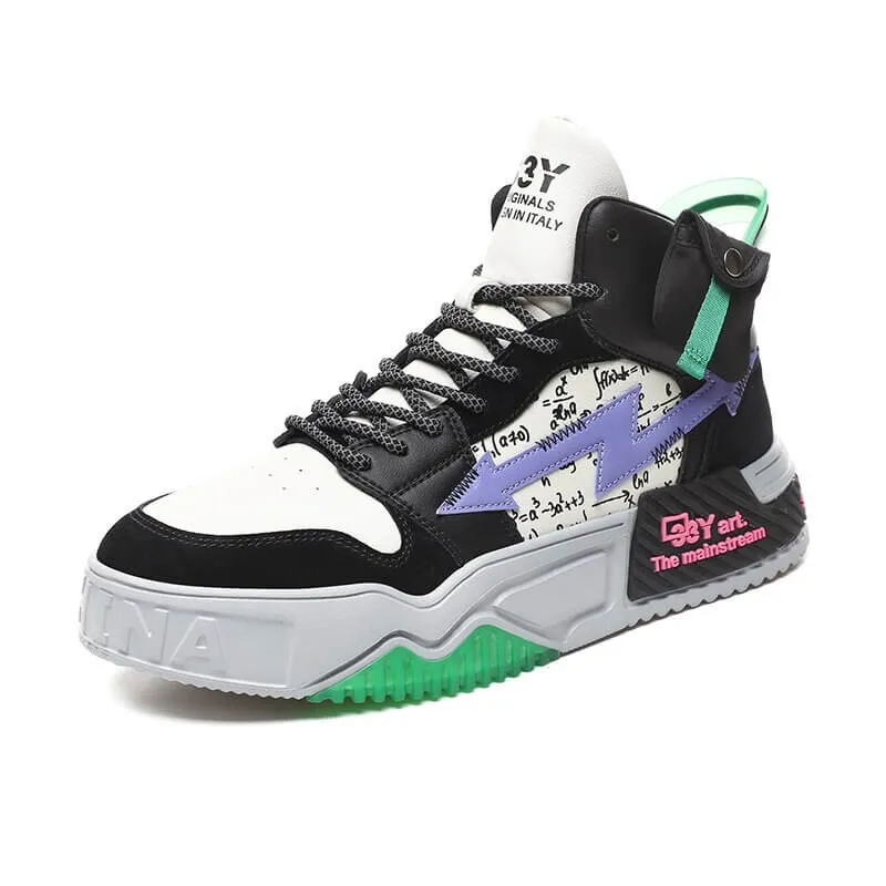 33Y Art the mainstream high top sneakers