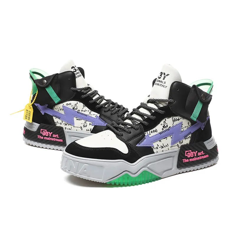 33Y Art the mainstream high top sneakers