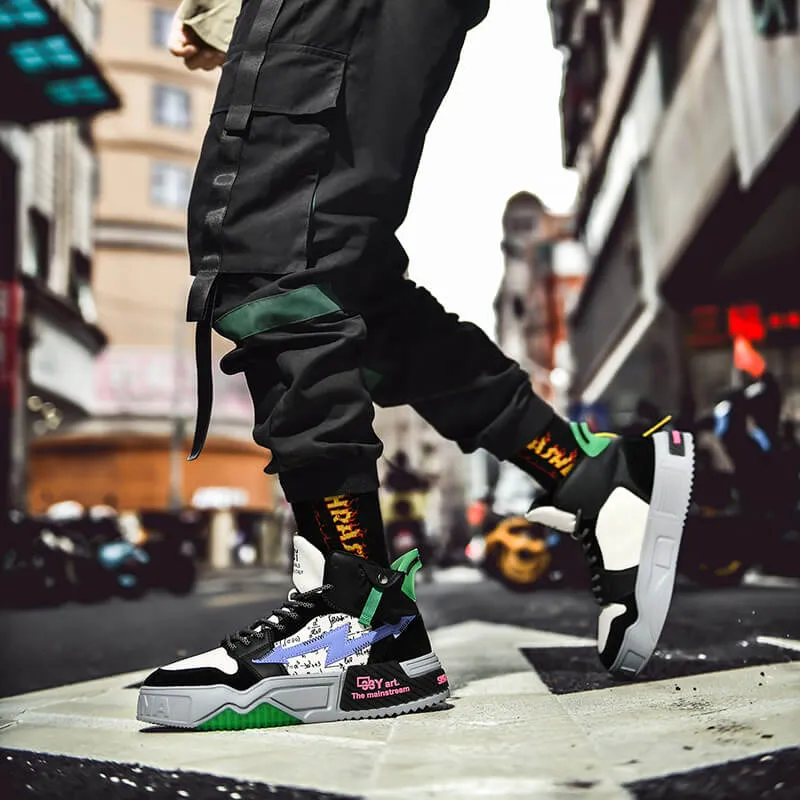 33Y Art the mainstream high top sneakers