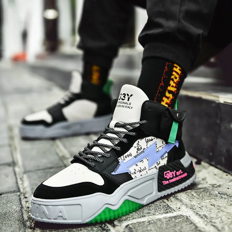 33Y Art the mainstream high top sneakers