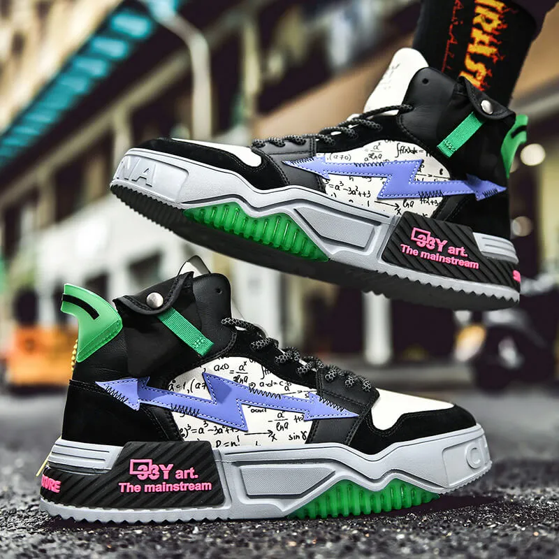33Y Art the mainstream high top sneakers
