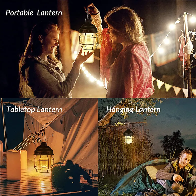 360° LED Rechargeable Railroad Lanterns For Camping