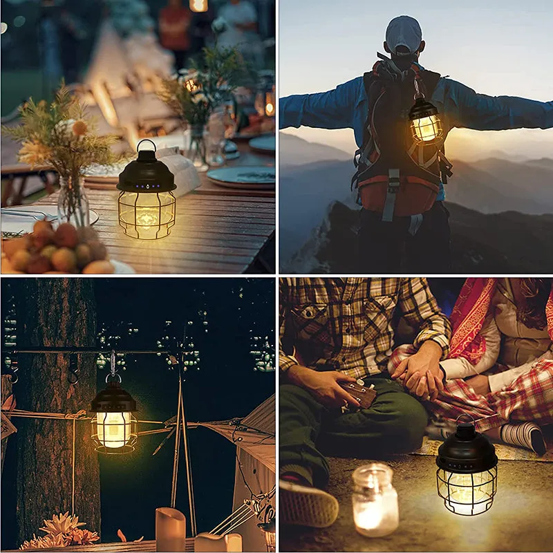 360° LED Rechargeable Railroad Lanterns For Camping