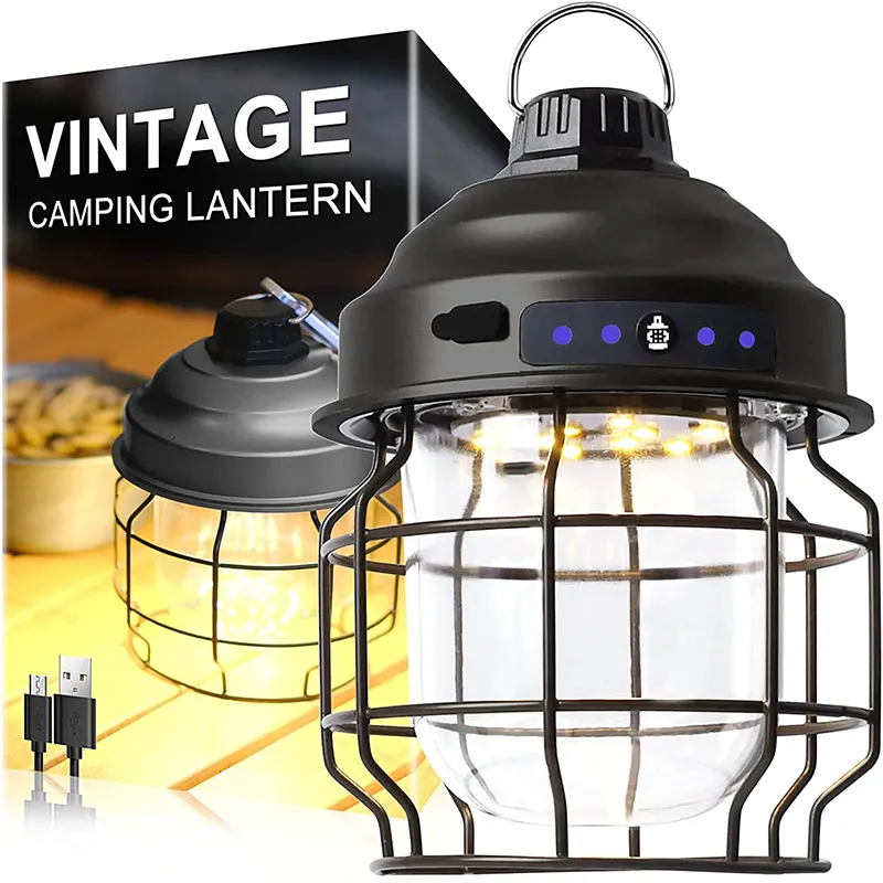 360° LED Rechargeable Railroad Lanterns For Camping