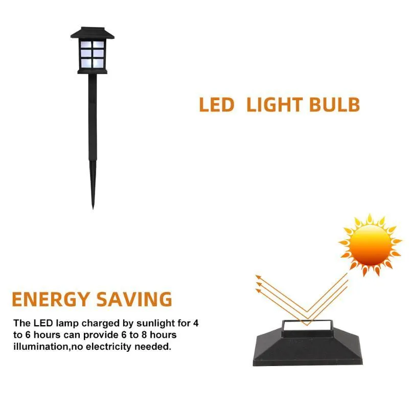 6pcs White LED Solar Lantern