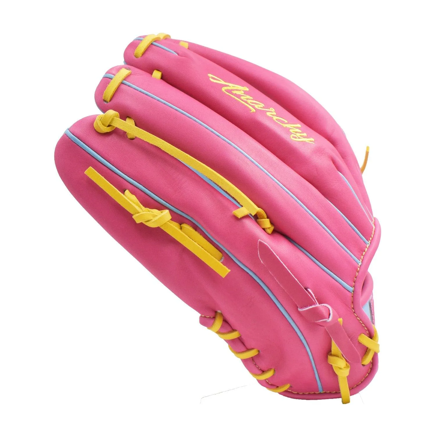 Anarchy Kip Leather Premium Softball Fielding Glove - AFG005 (Carolina/Pink)