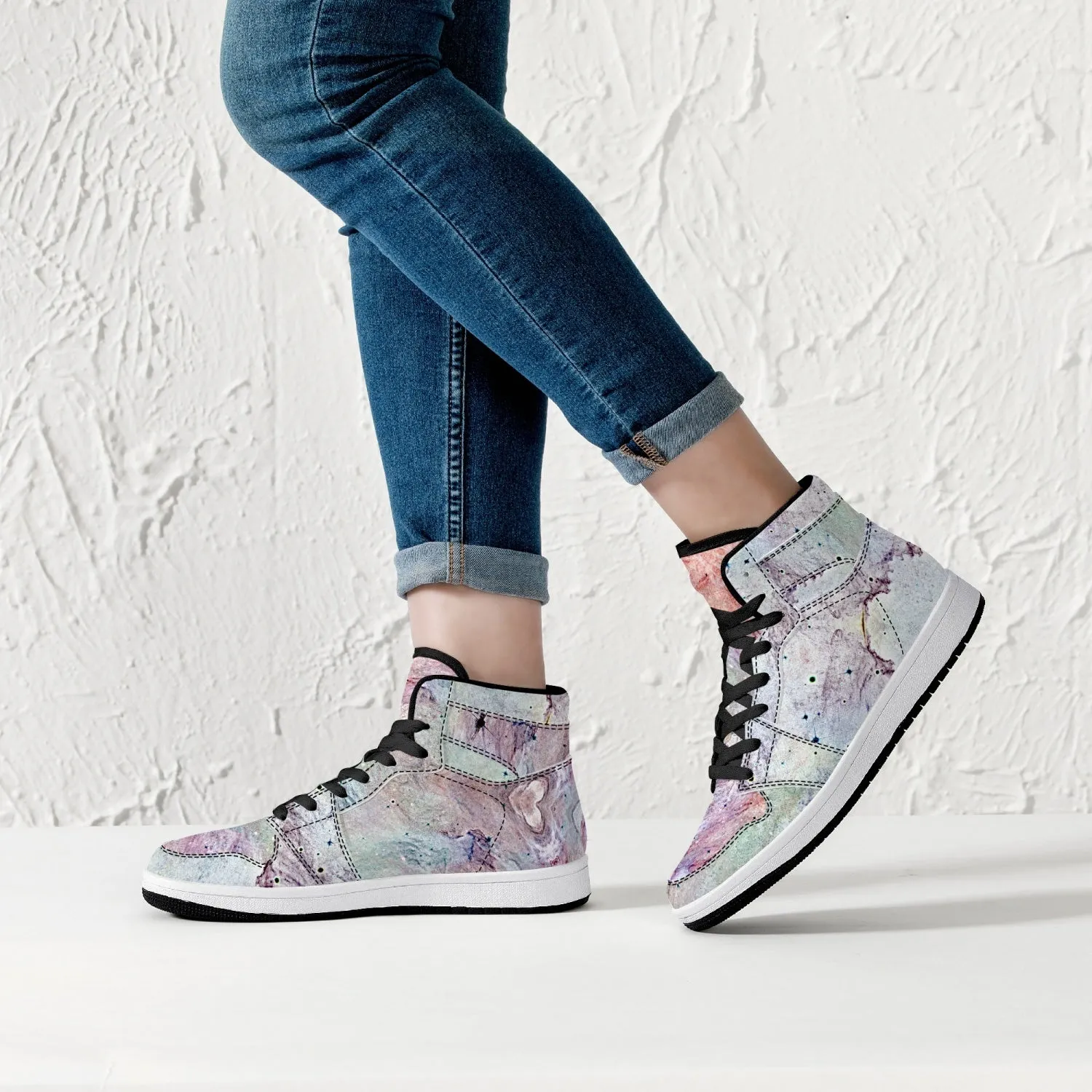 Aphrodite Psychedelic Split-Style High-Top Sneakers