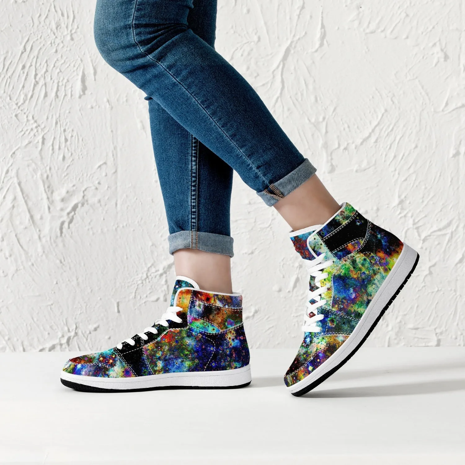 Apoc Psychedelic Split-Style High-Top Sneakers
