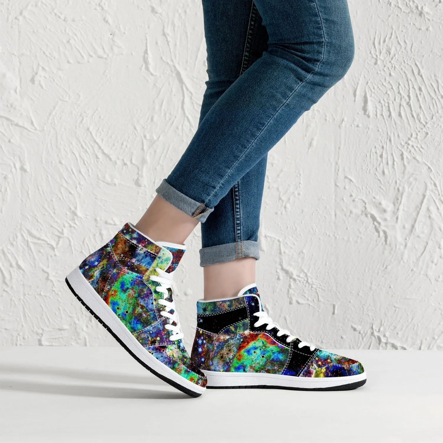 Apoc Psychedelic Split-Style High-Top Sneakers