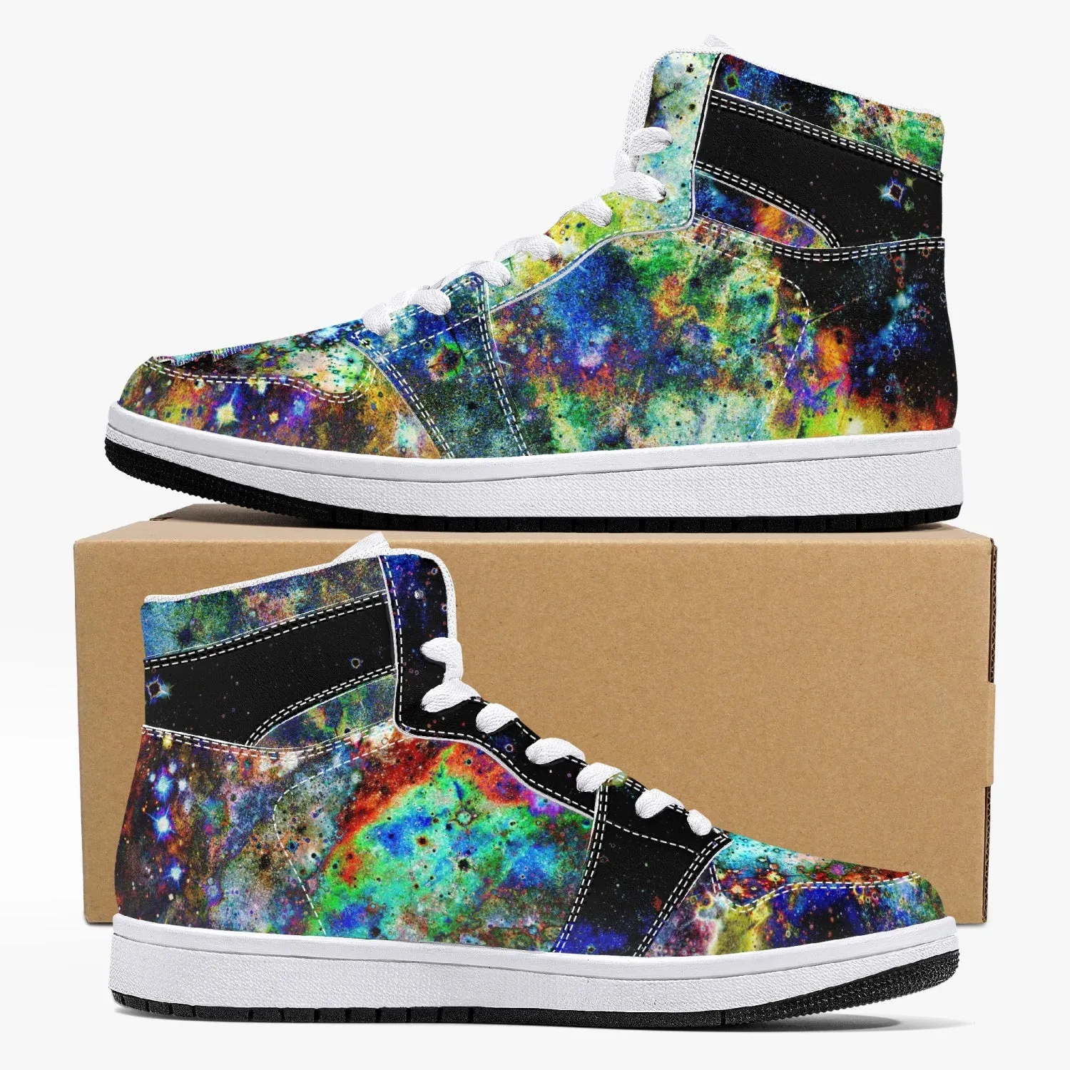 Apoc Psychedelic Split-Style High-Top Sneakers