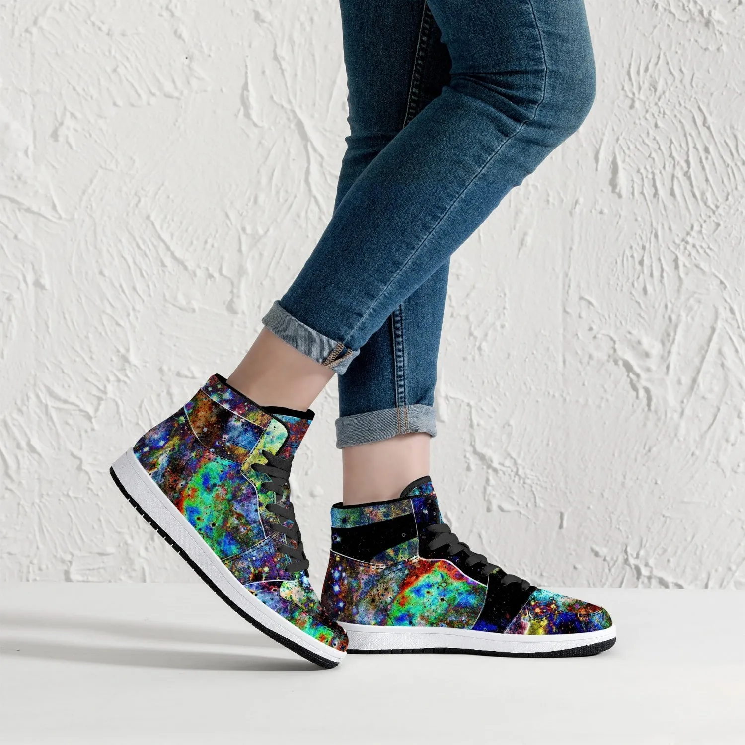 Apoc Psychedelic Split-Style High-Top Sneakers