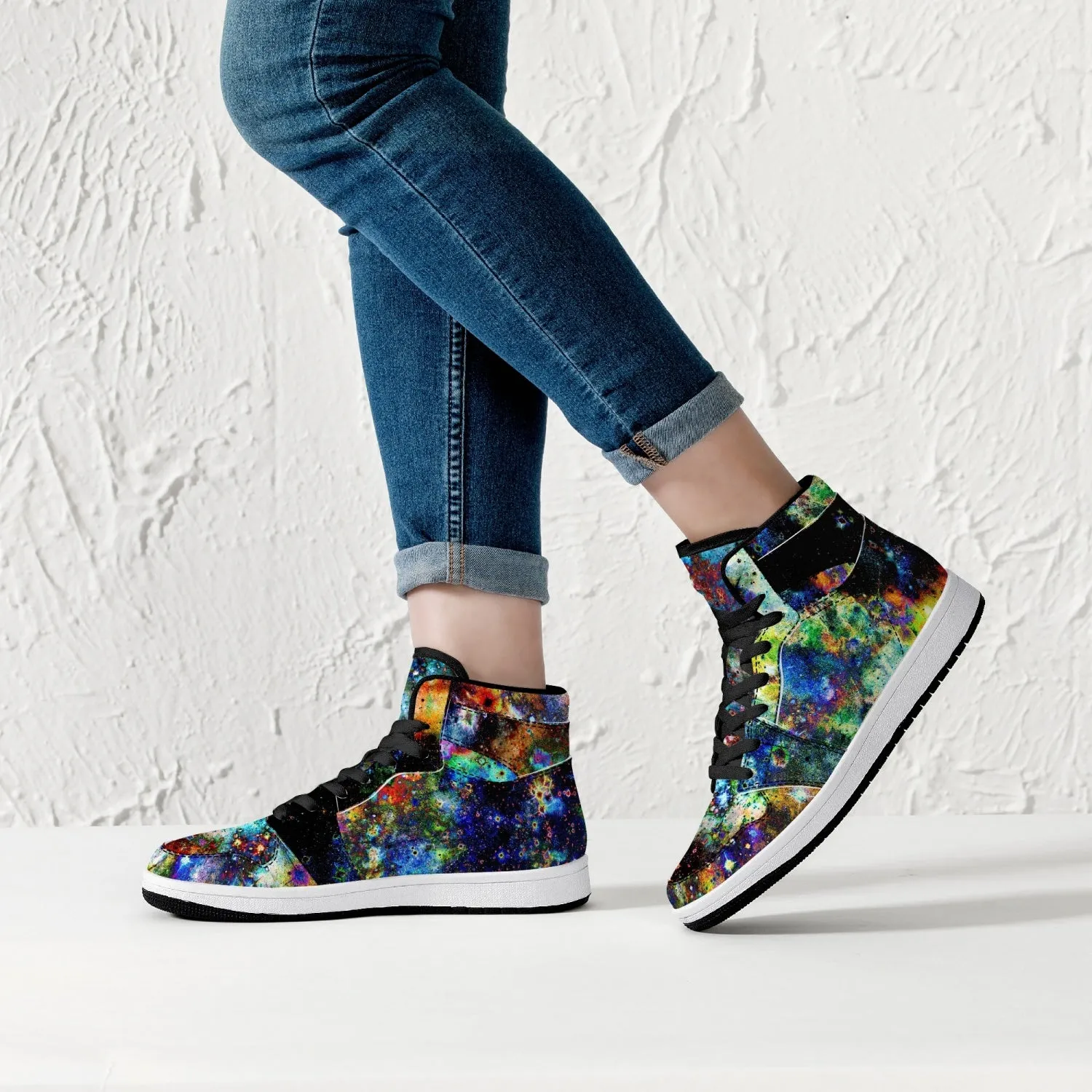 Apoc Psychedelic Split-Style High-Top Sneakers