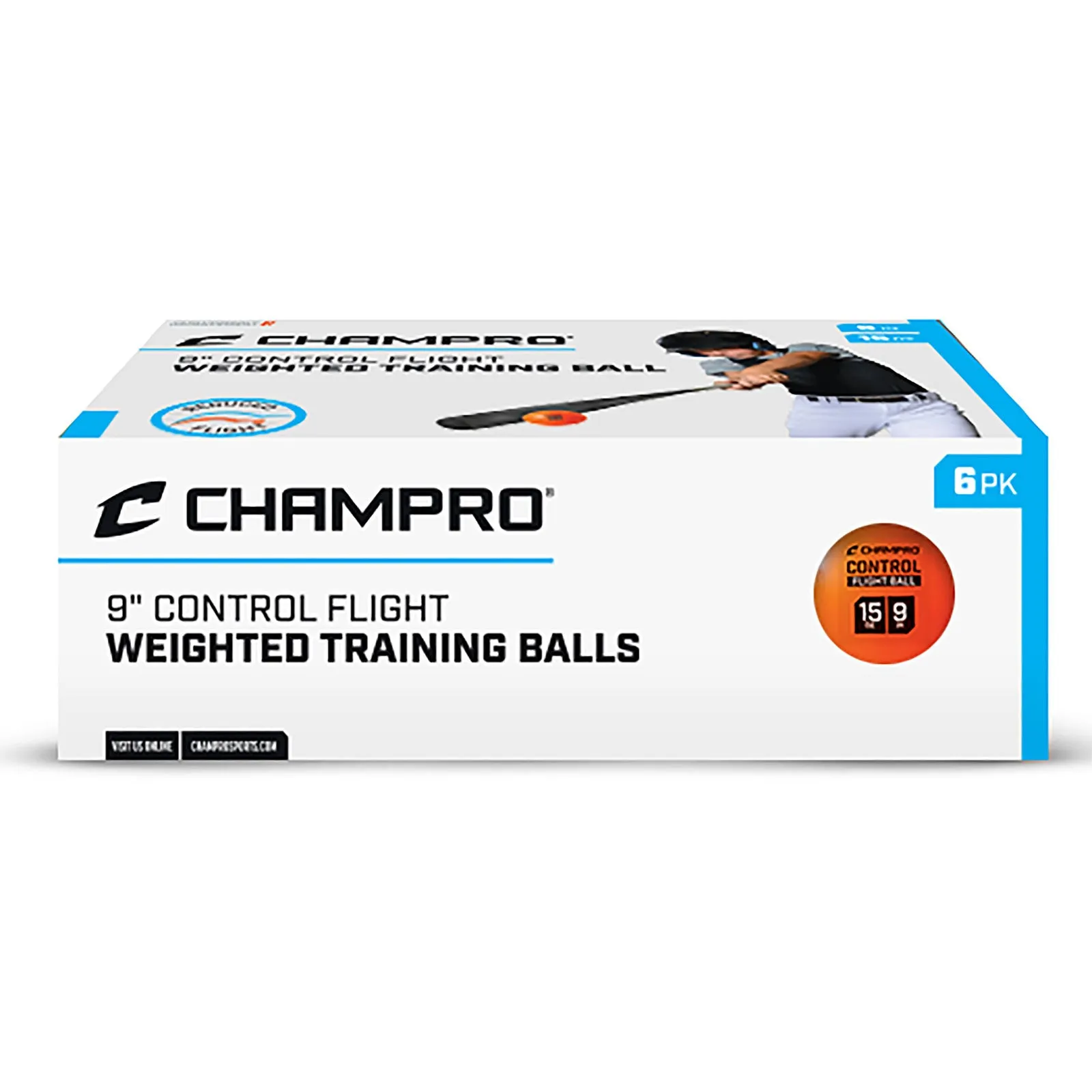 Champro 15oz 9" Control Flight Training Ball - 6-Pack