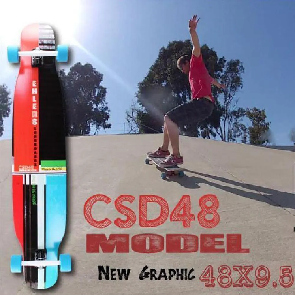 CSD Cross Stepping 48 inch Dancer Double Kick Longboard