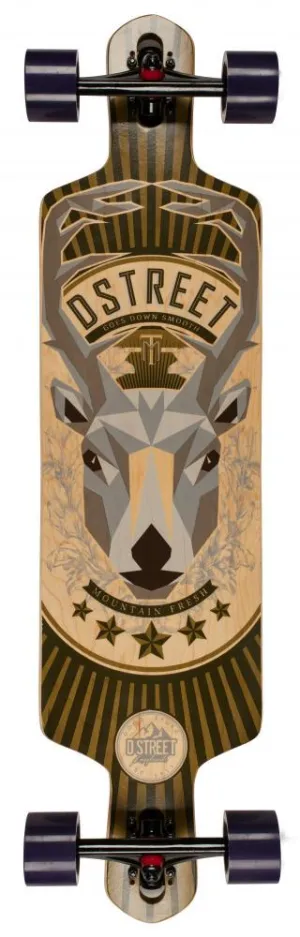 D-Street Longboards Stag Drop, Brown