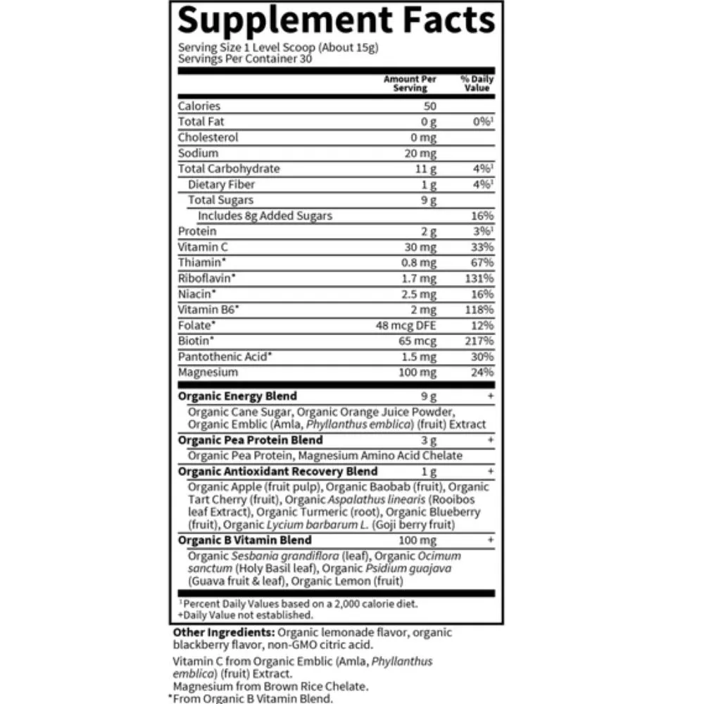 Garden Of Life Sport Recovery Blackberry Lemonade 30 Servings