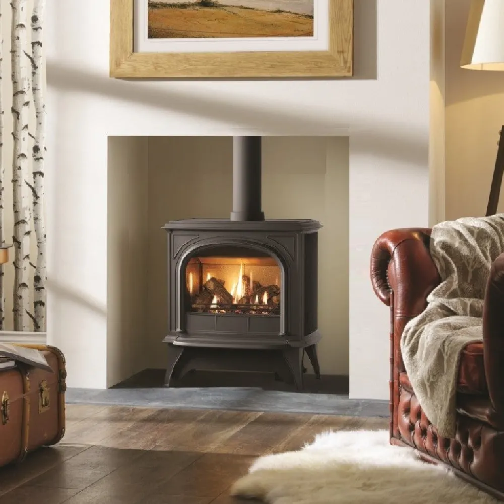 Gazco Huntingdon 30 Conventional Flue Gas Stove Clear Door