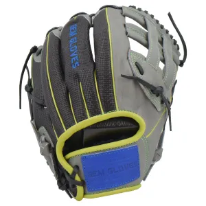 Gem Gloves Softball Fielding Glove - GEM010 Charcoal/Black/Neon Green