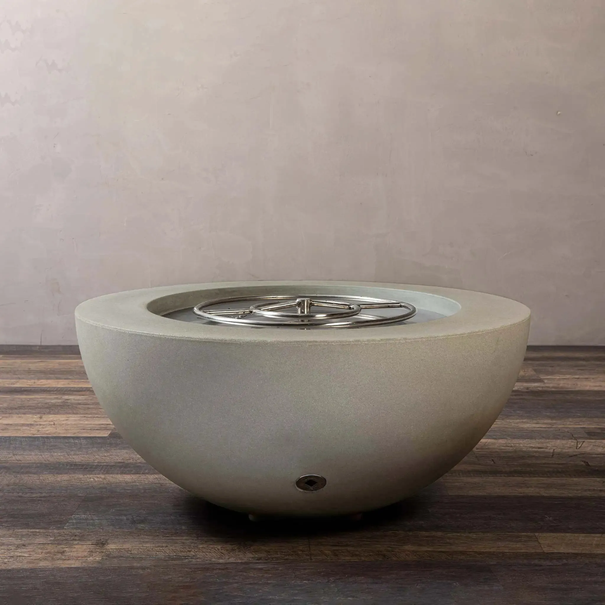 Gravity 36" W Beige Round Concrete CSA Electronic Ignition On/Off Natural Gas Fire Pit - SD-FP-GRAV-3616-BEIG-ELECCSAOO-NG by Starfire Designs