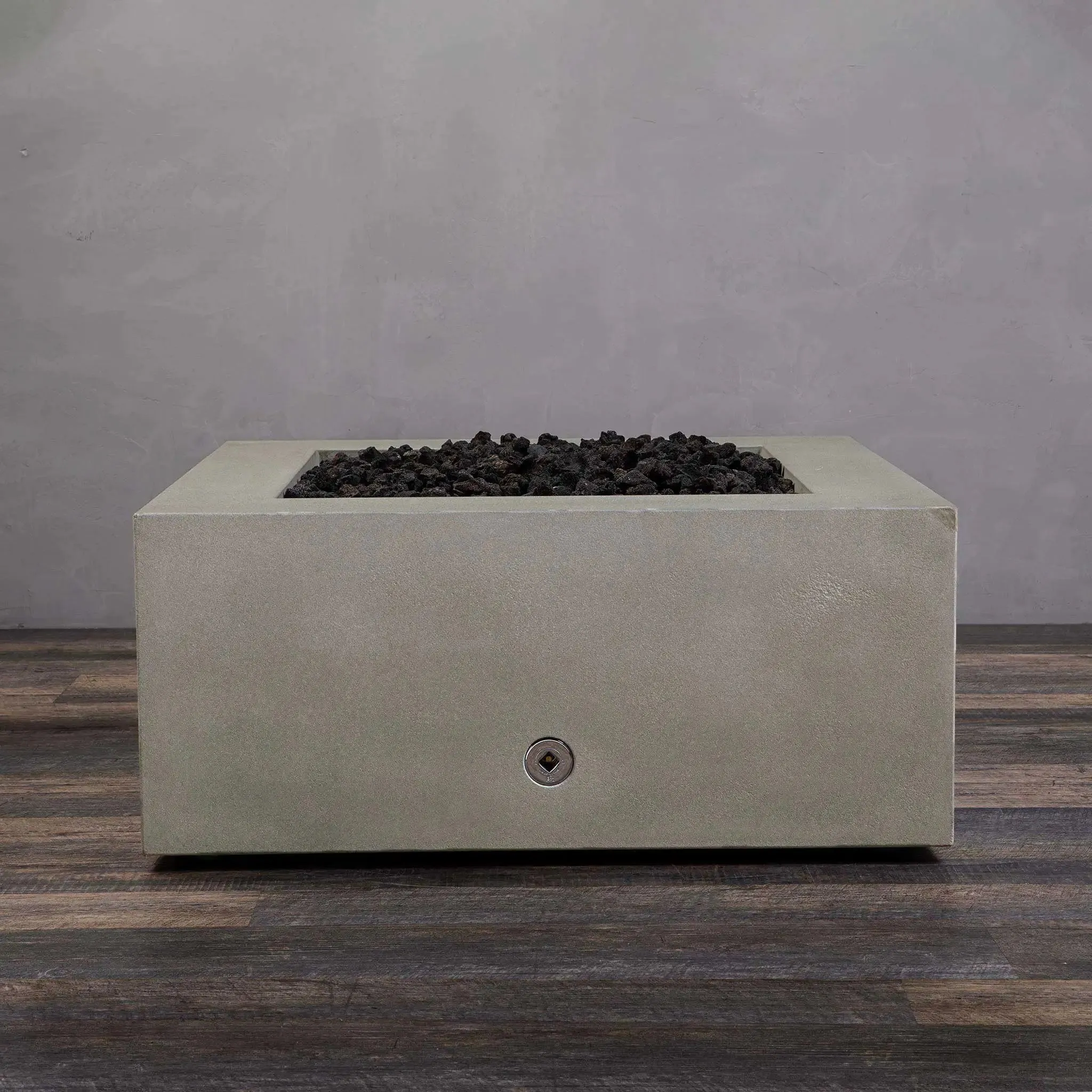 Gravity 36" W Beige Square Concrete Match Lit Natural Gas Fire Pit - SD-FP-GRAV-363616-BEIG-ML by Starfire Designs