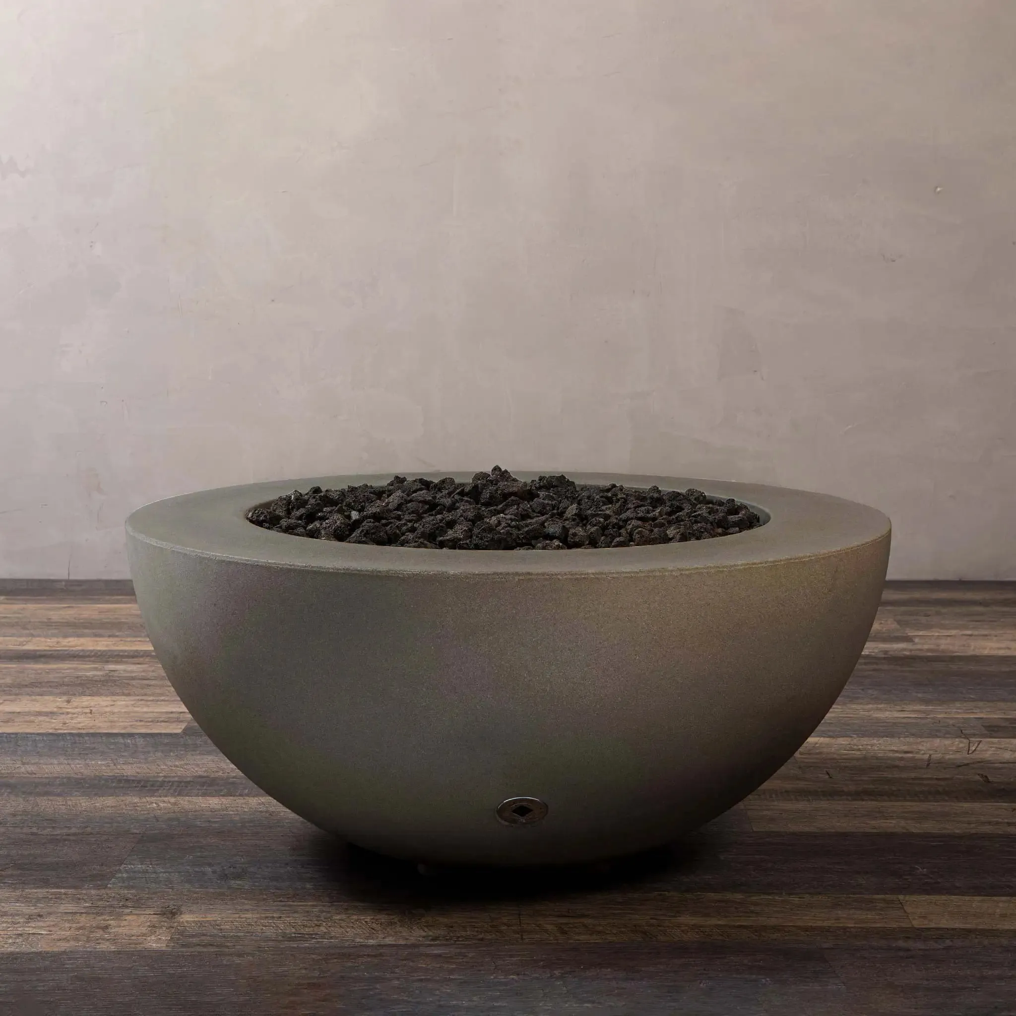 Gravity 36" W Brown Round Concrete CSA Electronic Ignition On/Off Natural Gas Fire Pit - SD-FP-GRAV-3616-BRN-ELECCSAOO-NG by Starfire Designs