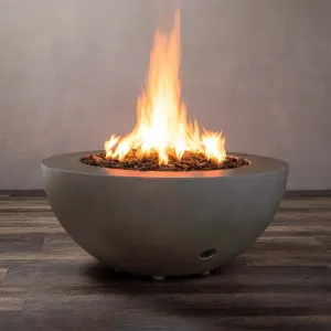 Gravity 36" W Brown Round Concrete CSA Electronic Ignition On/Off Natural Gas Fire Pit - SD-FP-GRAV-3616-BRN-ELECCSAOO-NG by Starfire Designs