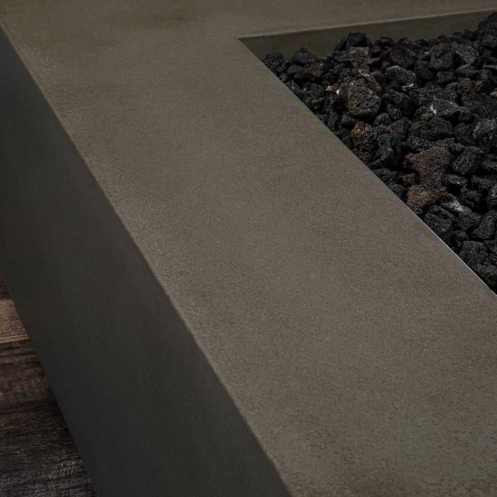 Gravity 36" W Brown Square Concrete CSA Electronic Ignition On/Off Natural Gas Fire Pit - SD-FP-GRAV-363616-BRN-ELECCSAOO-NG by Starfire Designs