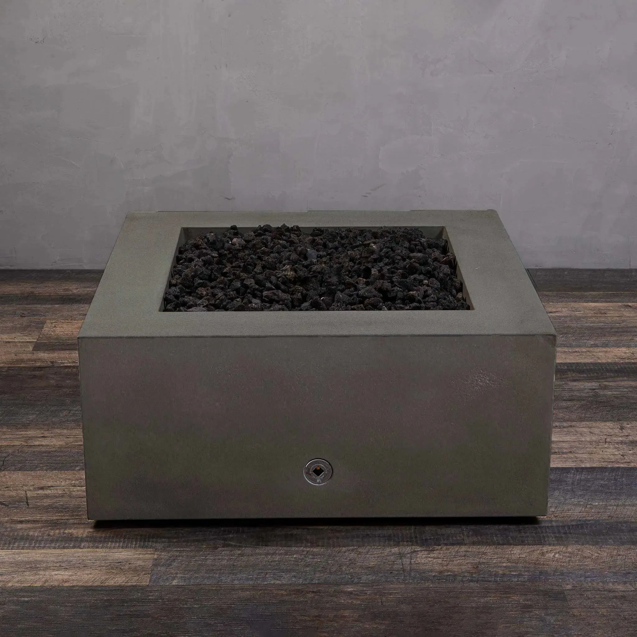 Gravity 36" W Brown Square Concrete CSA Electronic Ignition On/Off Natural Gas Fire Pit - SD-FP-GRAV-363616-BRN-ELECCSAOO-NG by Starfire Designs
