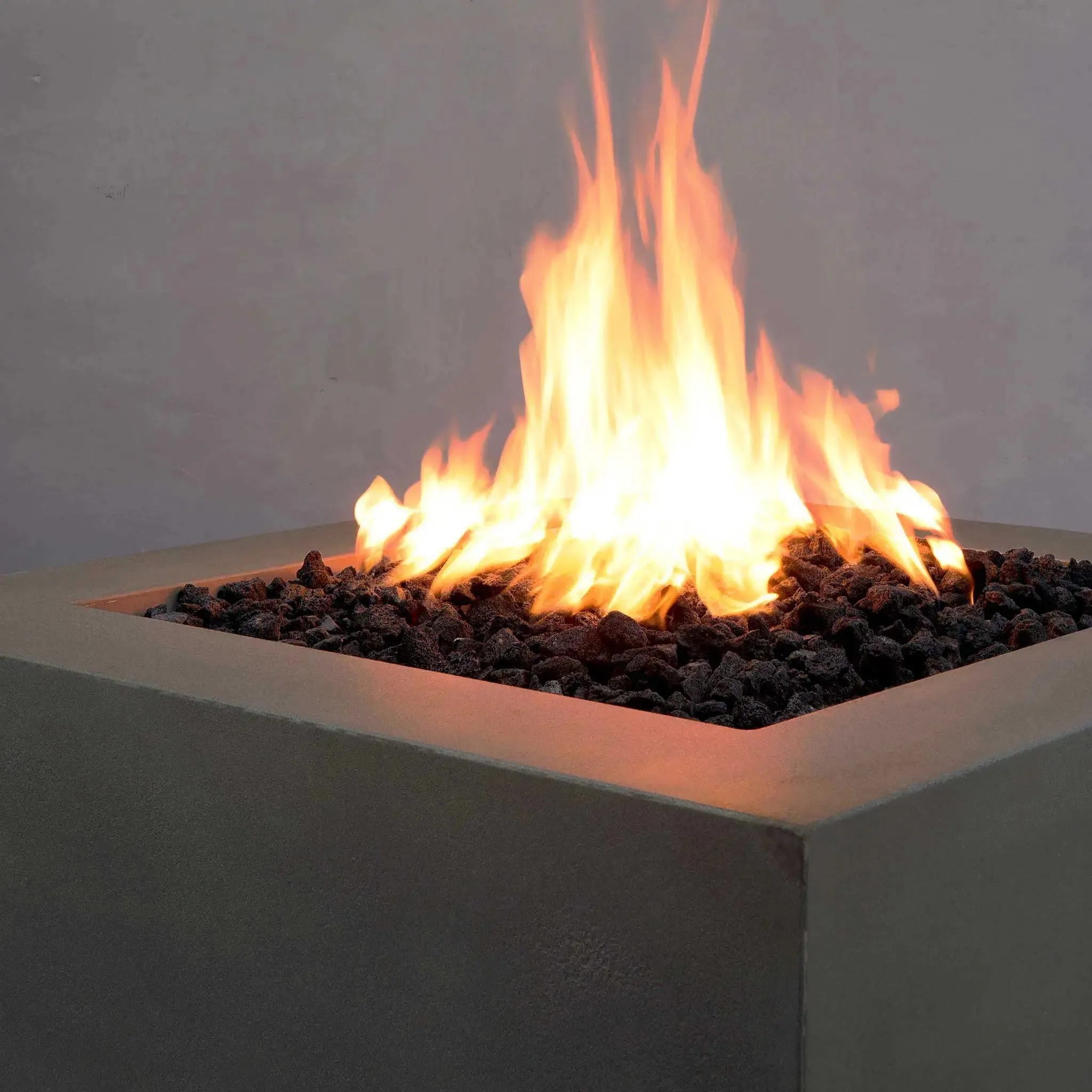 Gravity 36" W Brown Square Concrete CSA Electronic Ignition On/Off Natural Gas Fire Pit - SD-FP-GRAV-363616-BRN-ELECCSAOO-NG by Starfire Designs