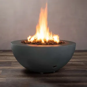 Gravity 36" W Graphite Round Concrete CSA Electronic Ignition On/Off Propane Gas Fire Pit - SD-FP-GRAV-3616-GRPH-ELECCSAOO-LP by Starfire Designs