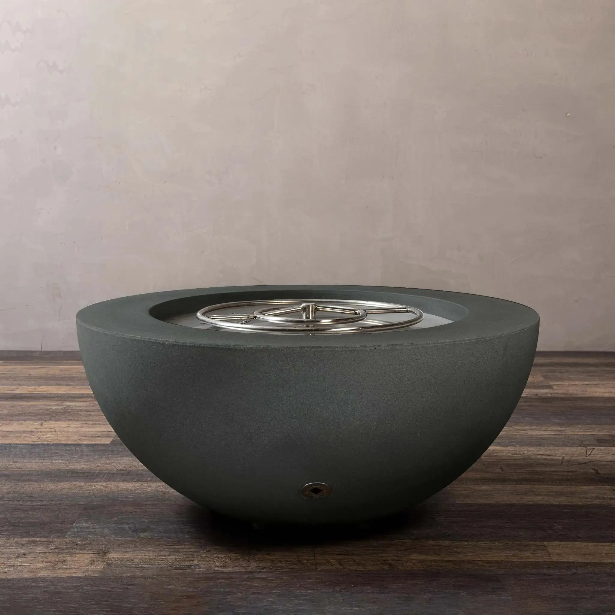 Gravity 36" W Graphite Round Concrete CSA Electronic Ignition On/Off Propane Gas Fire Pit - SD-FP-GRAV-3616-GRPH-ELECCSAOO-LP by Starfire Designs