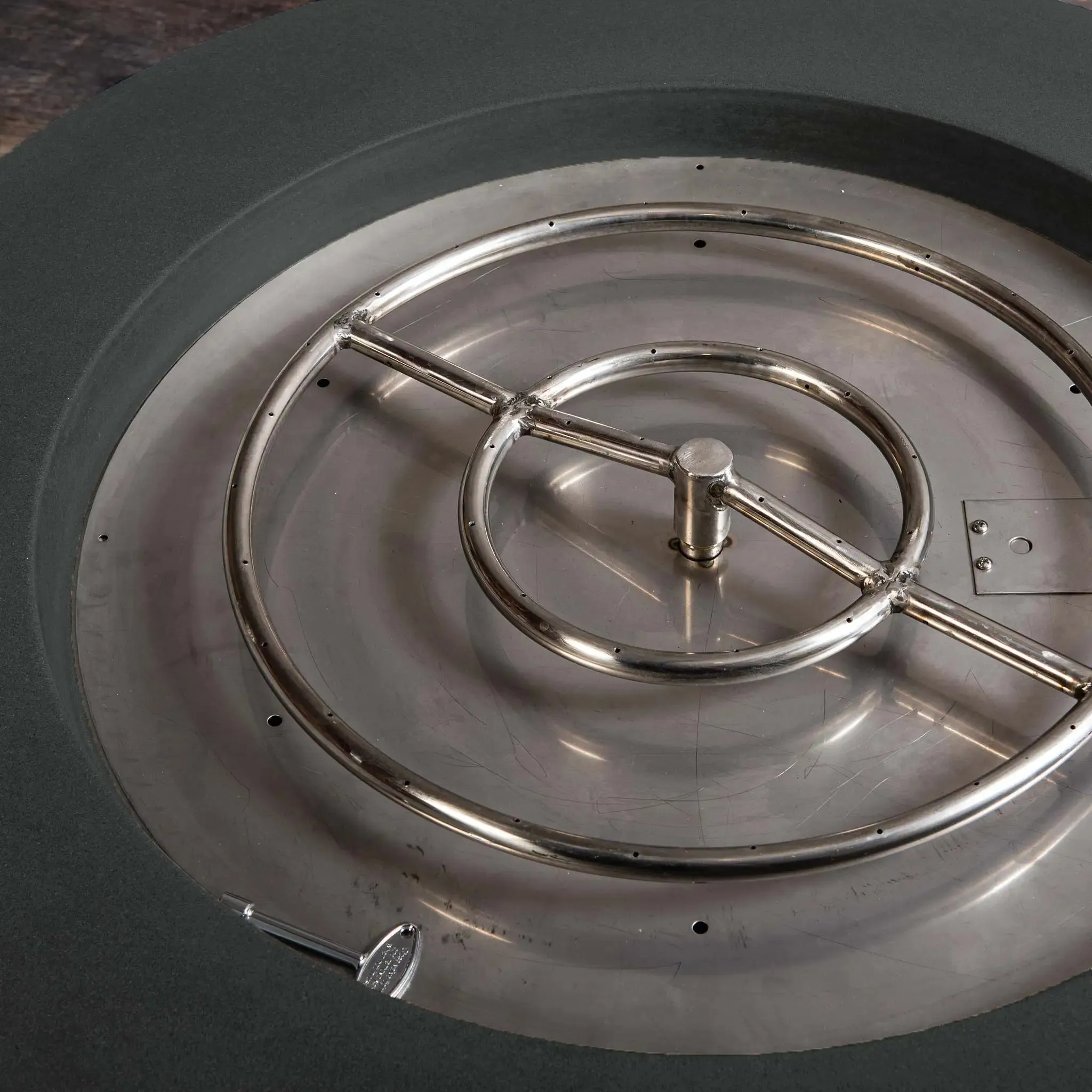 Gravity 36" W Graphite Round Concrete CSA Electronic Ignition On/Off Propane Gas Fire Pit - SD-FP-GRAV-3616-GRPH-ELECCSAOO-LP by Starfire Designs
