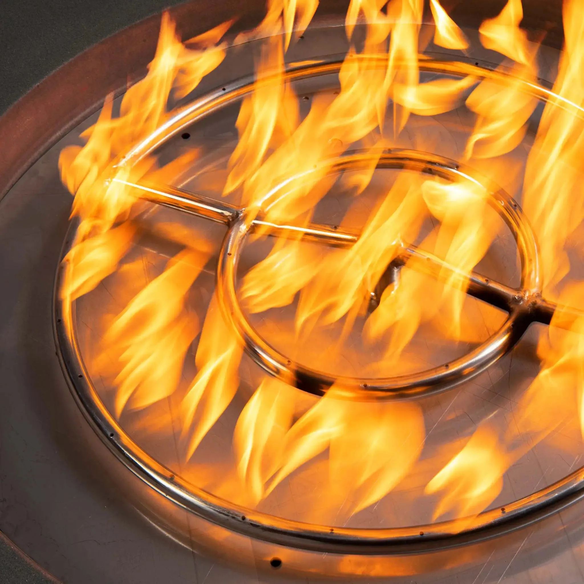 Gravity 36" W Graphite Round Concrete CSA Electronic Ignition On/Off Propane Gas Fire Pit - SD-FP-GRAV-3616-GRPH-ELECCSAOO-LP by Starfire Designs