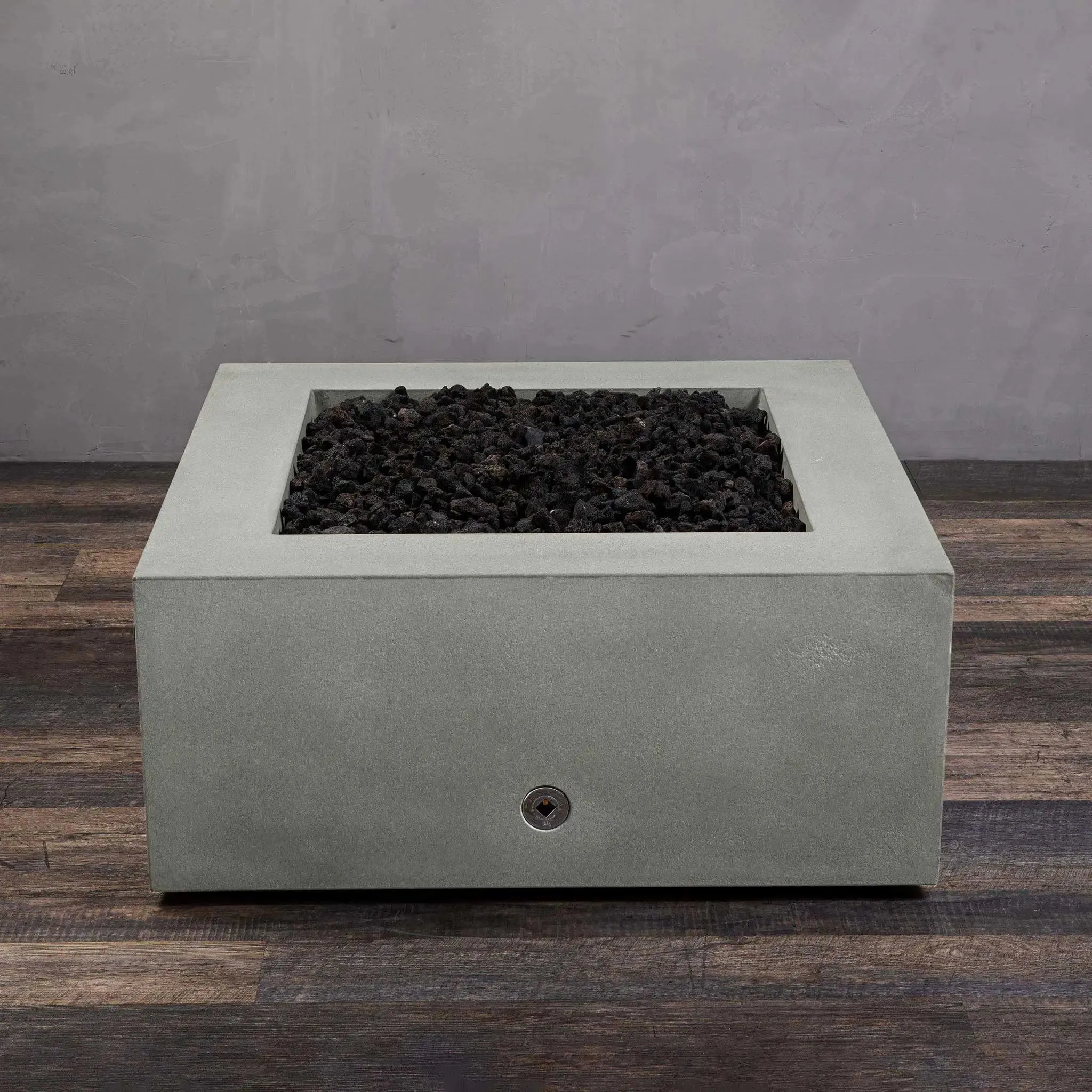 Gravity 36" W Natural Gray Square Concrete CSA Electronic Ignition On/Off Propane Gas Fire Pit - SD-FP-GRAV-363616-NATG-ELECCSAOO-LP by Starfire Designs