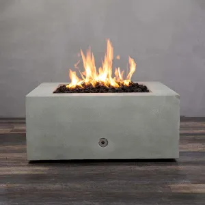 Gravity 36" W Natural Gray Square Concrete CSA Electronic Ignition On/Off Propane Gas Fire Pit - SD-FP-GRAV-363616-NATG-ELECCSAOO-LP by Starfire Designs
