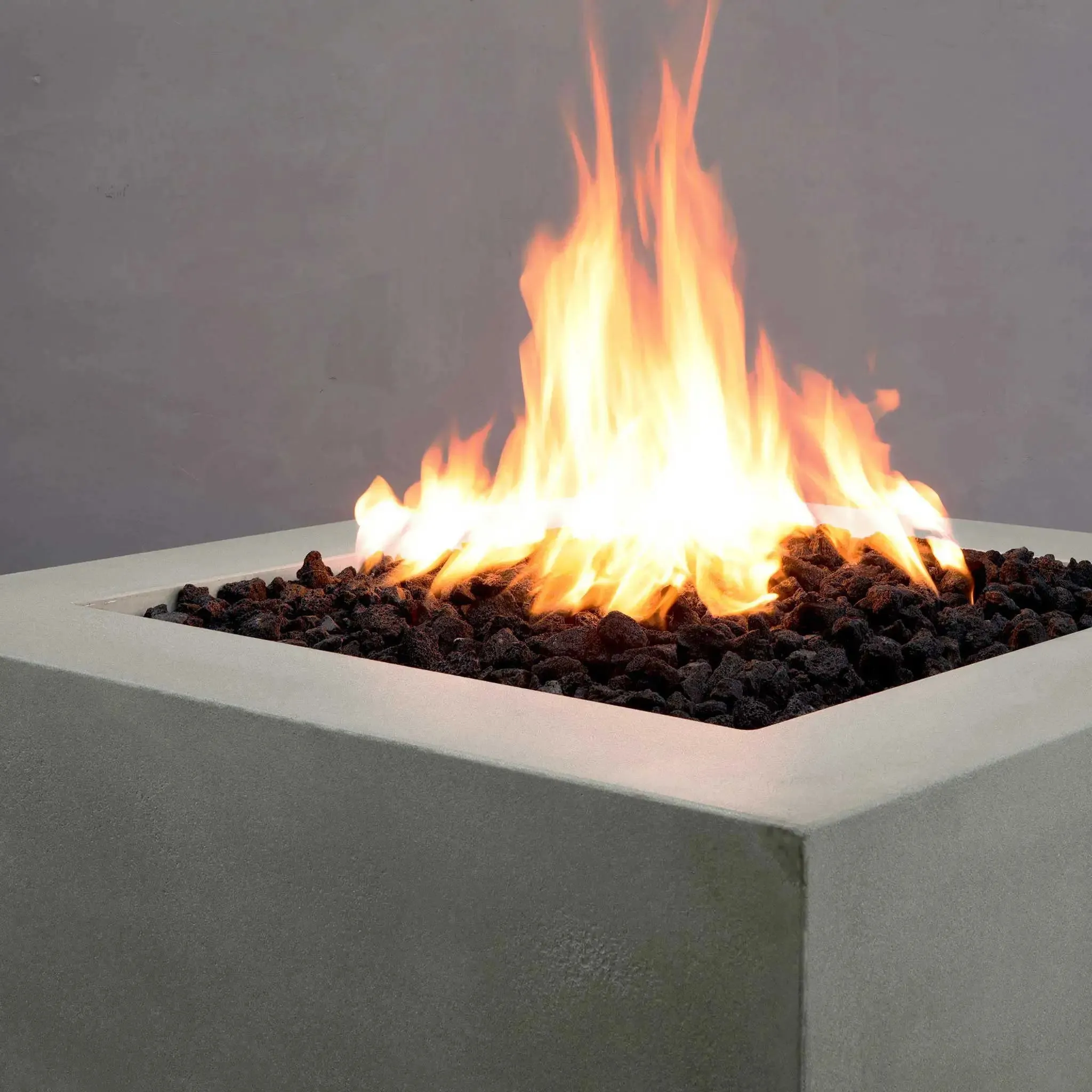 Gravity 36" W Natural Gray Square Concrete CSA Electronic Ignition On/Off Propane Gas Fire Pit - SD-FP-GRAV-363616-NATG-ELECCSAOO-LP by Starfire Designs