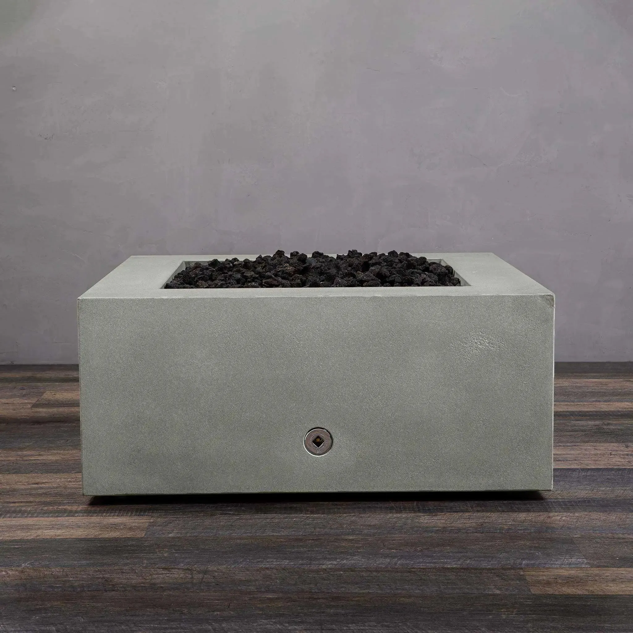 Gravity 36" W Natural Gray Square Concrete CSA Electronic Ignition On/Off Propane Gas Fire Pit - SD-FP-GRAV-363616-NATG-ELECCSAOO-LP by Starfire Designs