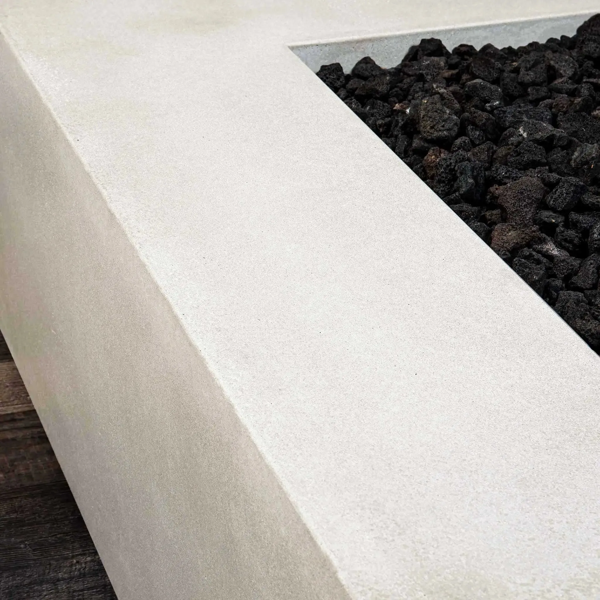 Gravity 36" W White Square Concrete PowerGlow Electronic Ignition Natural Gas Fire Pit - SD-FP-GRAV-363616-WHT-POWERGLOW-NG by Starfire Designs